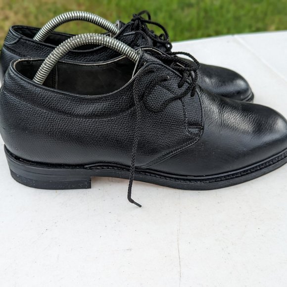 Black Men\'s Uniform Leather Vulcan Soles Derby style shoes  Sz 8D main image 6